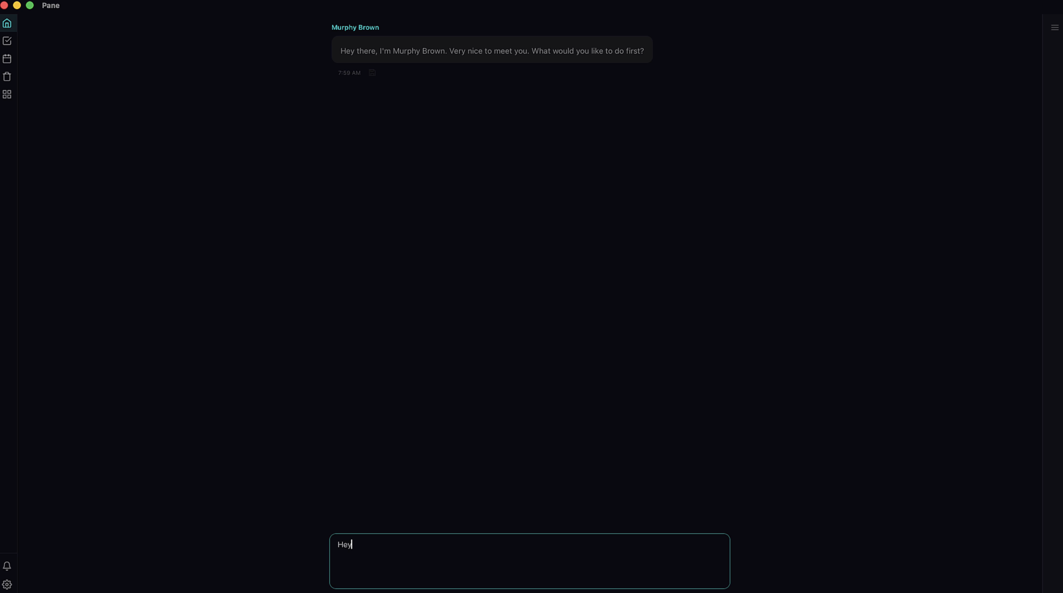 Final home screen with AI greeting
