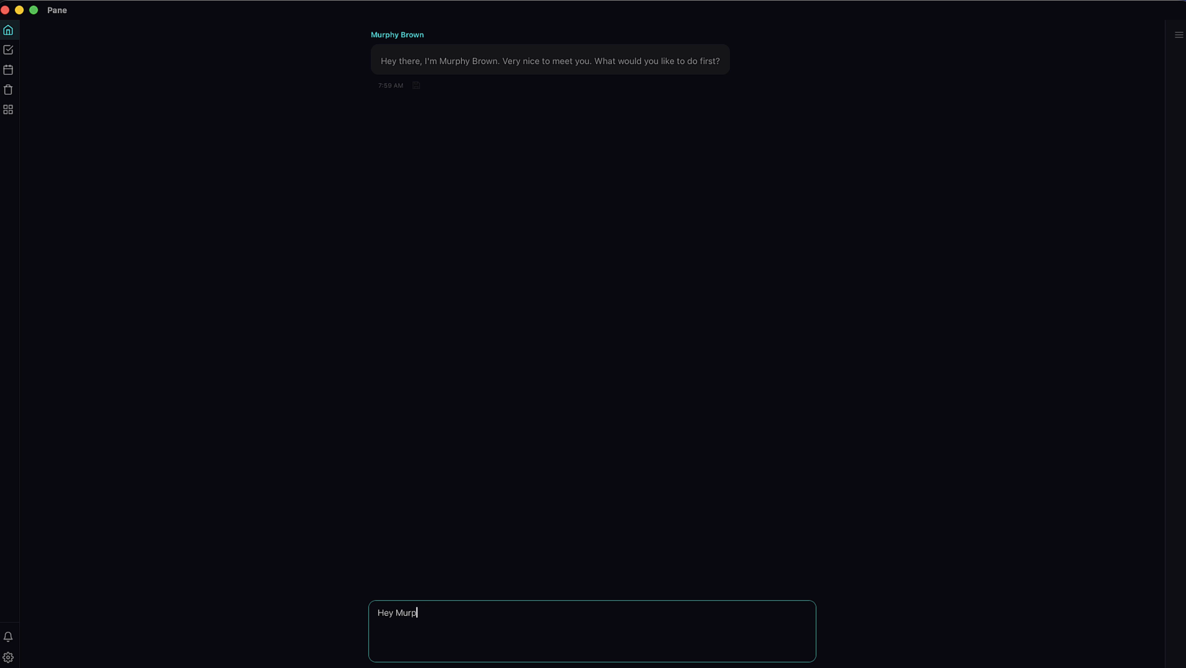 Final home screen with AI greeting