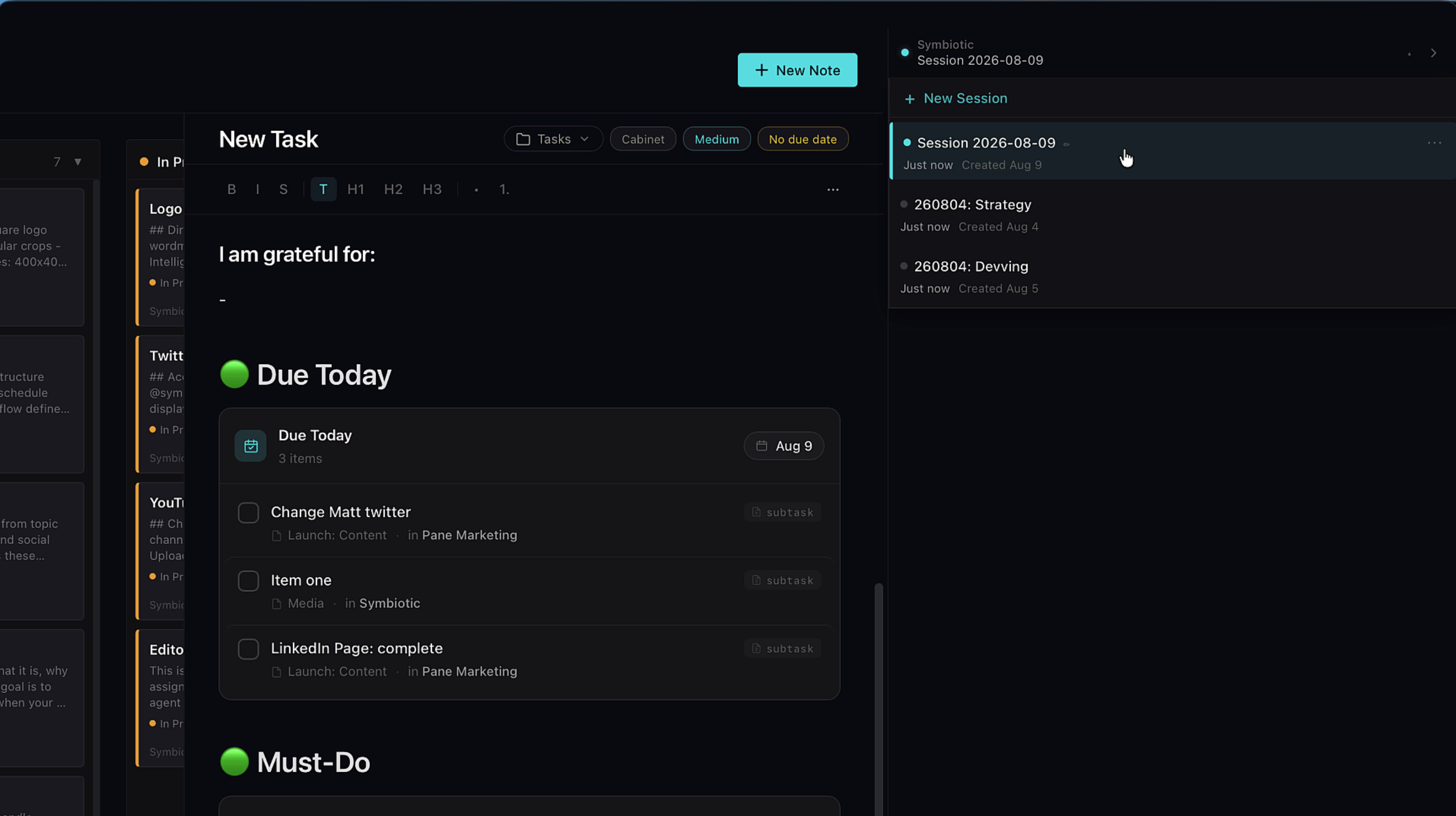 Multiple AI sessions per project